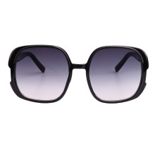 Square Shape Shiny Black UV400 Sunglasses